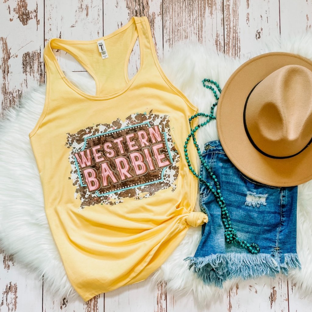 Ladies Western Tank  Western Barbie